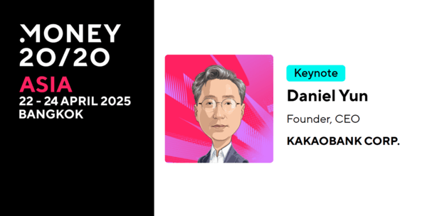 카카오뱅크는 22일부터 24일까지 3일간 태국 방콕 퀸시리킷 컨벤션 센터에서 열리는 글로벌 핀테크 콘퍼런스 '머니 2020 아시아(Money 20/20 Asia)'에서 윤호영 대표이사가 '디지털 은행의 성장 전략과 AI 혁신'을 주제로 발표를 진행했다고 23일 밝혔다. [사진=카카오뱅크]