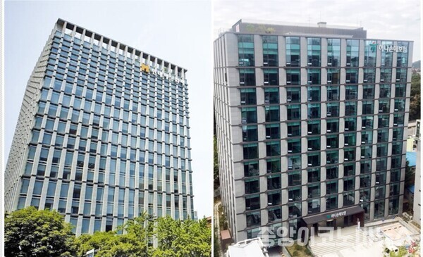 현대해상, 하나손해보험 광화문, 을지로 본사 전경. [사진= 각 사 제공]