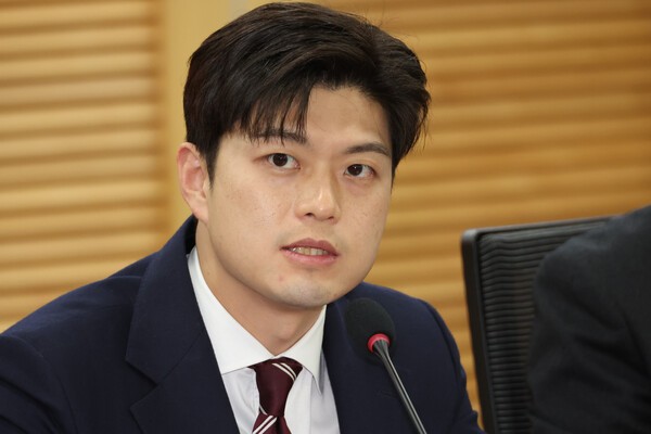 국민의힘 김용태 비상대책위원장이 16일 서울 여의도 국회 의원회관에서 열린 'e스포츠 지역리그의 성공적 정착 및 발전을 위한 토론회'에서 발언하고 있다. [사진=연합]