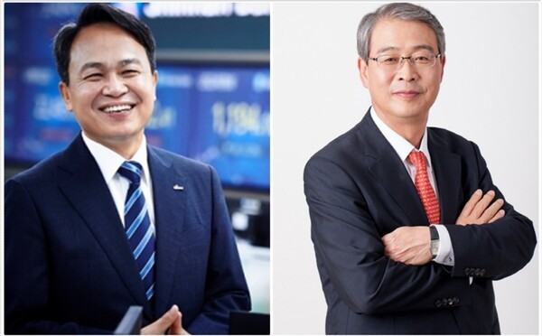 신한금융그룹과 우리금융그룹이 차기 회장 선출 작업에 속도를 내고 있다. 각 그룹 내 1차 후보군(롱리스트)을 선정 중인 가운데 벌써부터 차기 회장 후보에 대한 업계의 관심이 집중되고 있다. 이달 말 숏리스트가 확정될 예정으로 알려진 만큼 진옥동 신한금융 회장, 임종룡 우리금융 회장의 연임 여부가 최대 관심사다. [사진=각 사 제공, 편집]