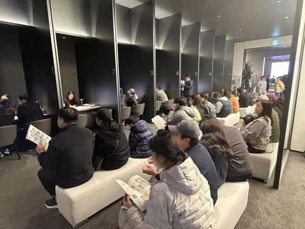 ‘의왕시청역 SK뷰 아이파크’ 견본주택 현장[사진=SK에코플랜트]