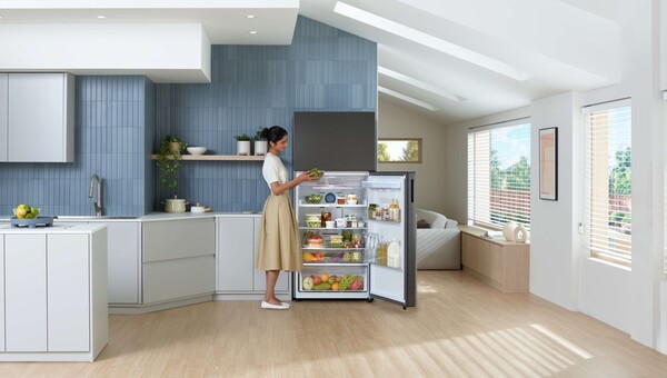 중남미에서 인기가 높은 상냉동·하냉장(TMF) 냉장고 모델 사진.