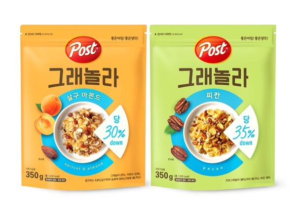 동서식품, ‘포스트 그래놀라’ 살구 아몬드•피칸 2종 출시. [사진=동서식품]