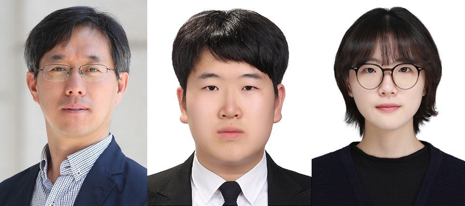 이한호 전기전자공학부 교수 연구팀. 사진 왼쪽부터 인하대 전기전자공학부 이한호 교수와 장윤성·양슬비 석사과정 학생.