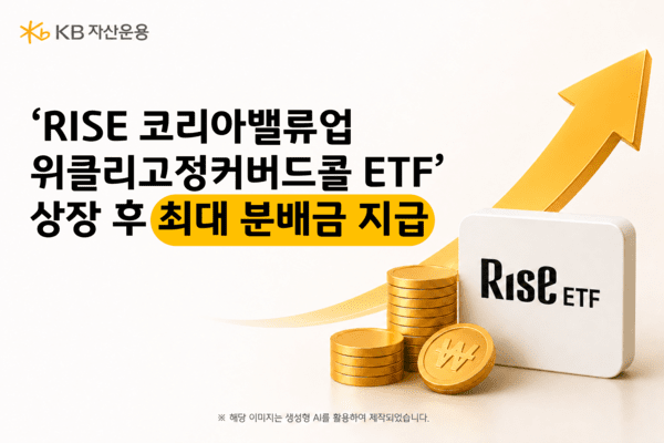 KB운용, 'RISE 코리아밸류업위클리고정커버드콜 ETF' 상장 후 최고 분배... - 뉴스 썸네일 이미지